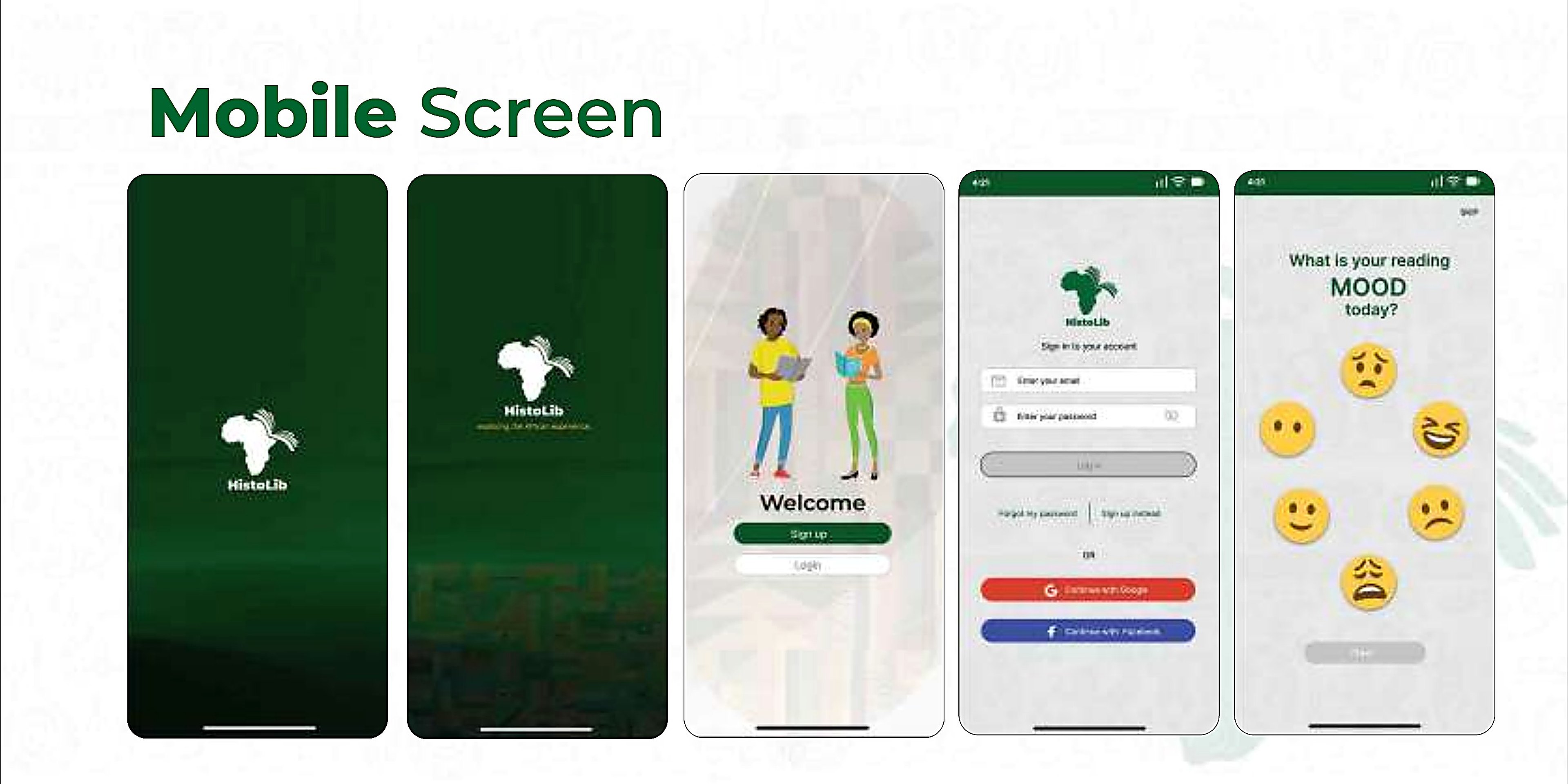 HistoLib — screens 1